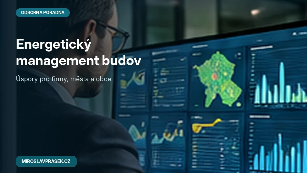 Energetický manažer vyhodnocuje spotřebu energií budov na počítačovém dashboardu